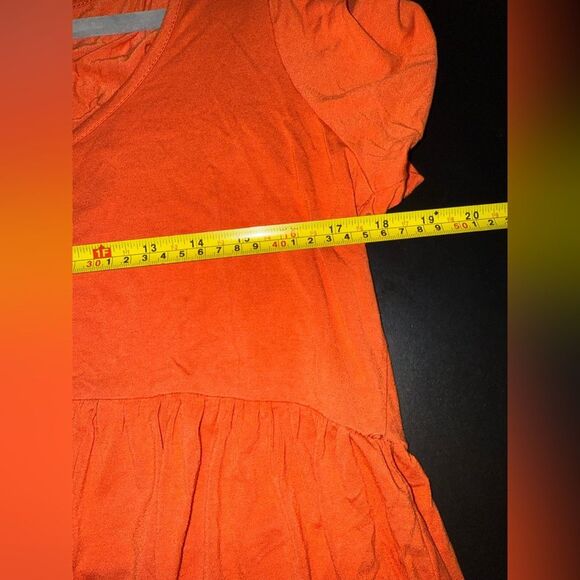 Torrid Super Soft Button-Front Seamed Babydoll Top in orange size 00 (10/12) EUC - Picture 4 of 5